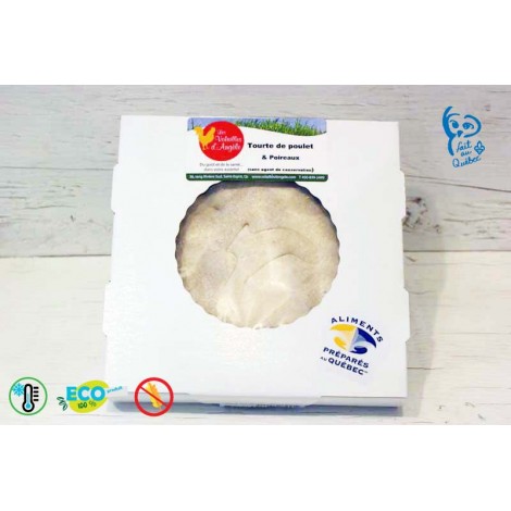 Tourte de poulet et poireaux (pâté) 600g